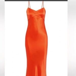 Saloni Silk Orange Dress